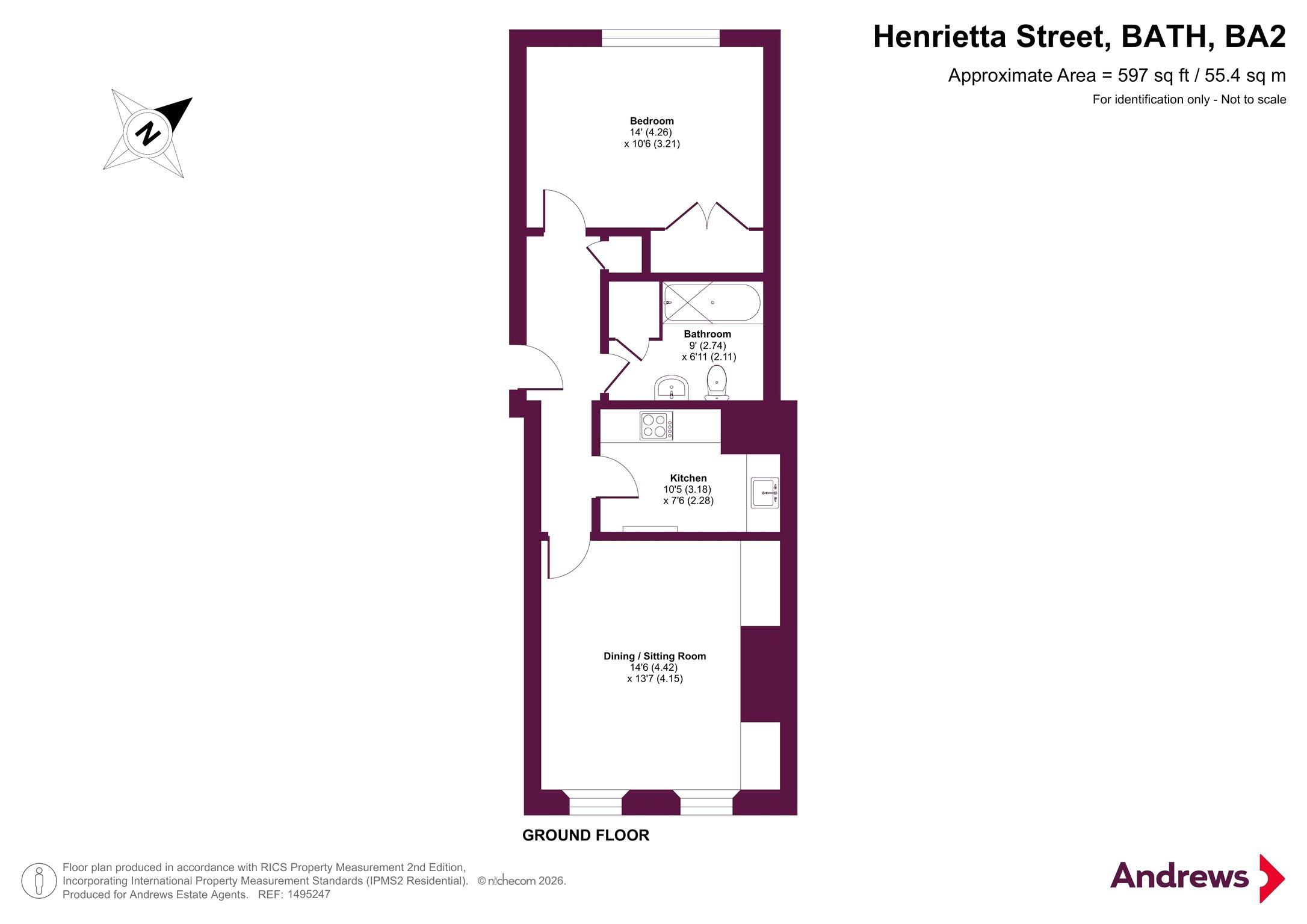 Flat 4, 18, Henrietta Street, BATH floorplan