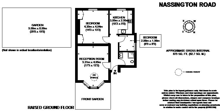 2 Bedrooms Flat to rent in Nassington Road, London NW3