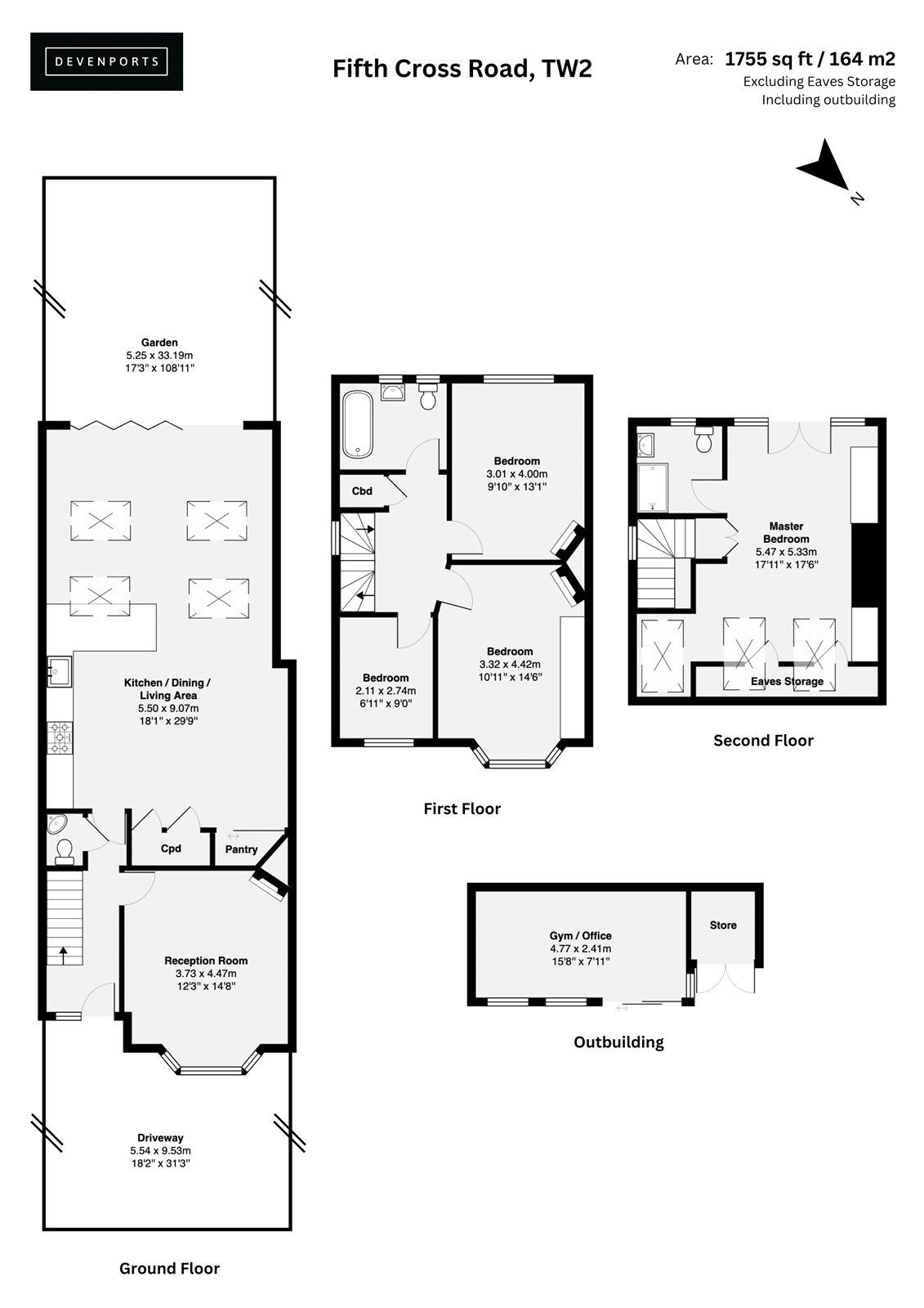49, Fifth Cross Road, Twickenham floorplan