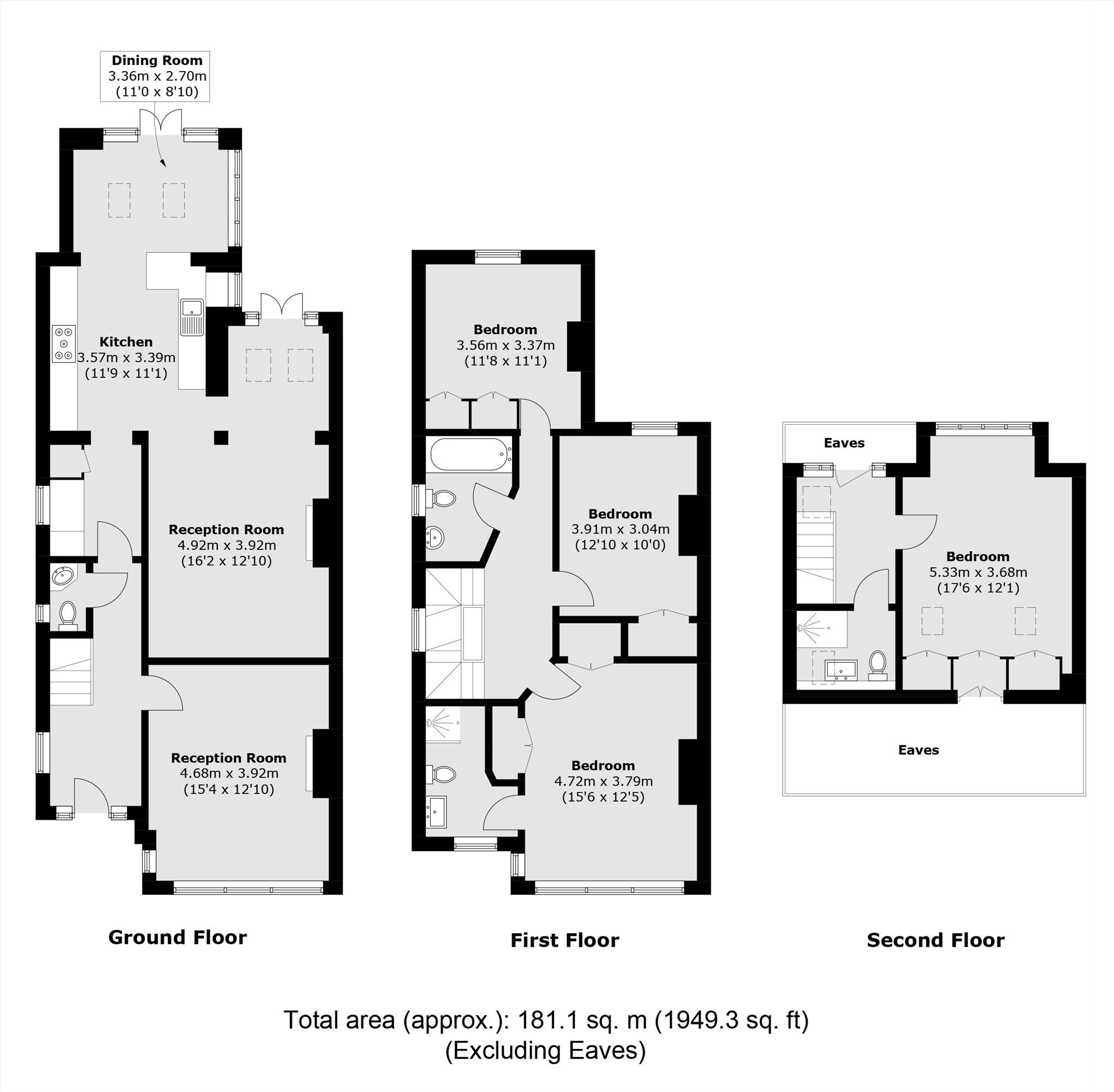 57, Langham Road, Teddington floorplan