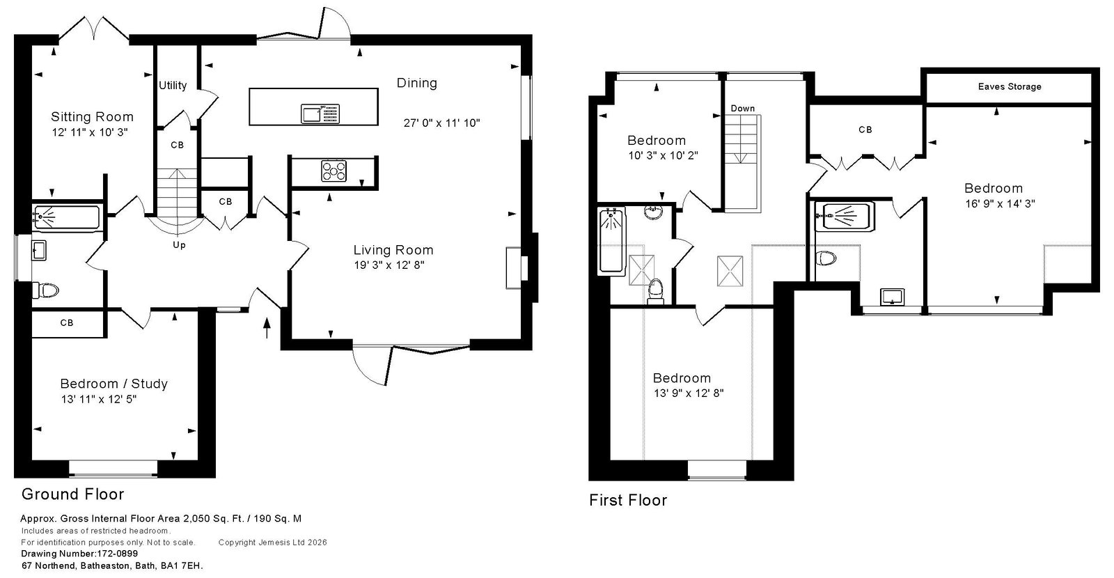67, Northend, Bath floorplan