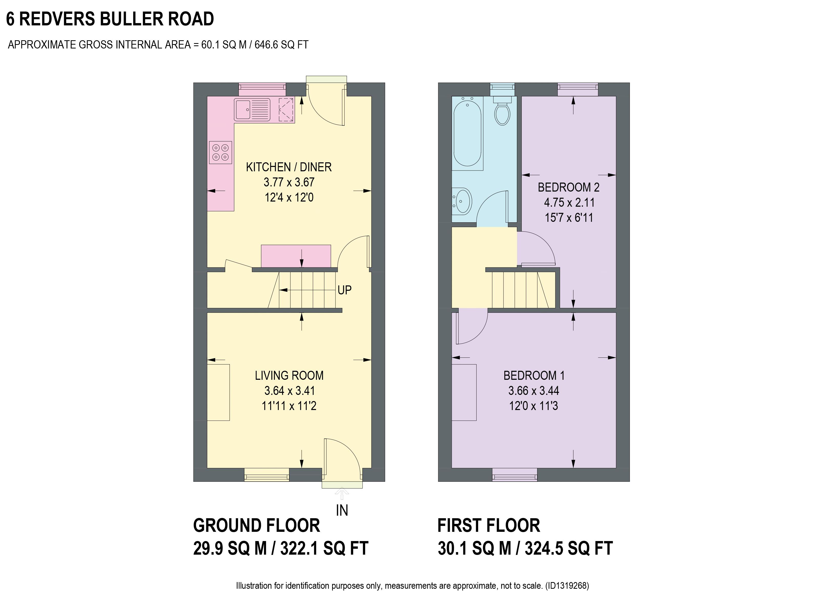6, Redvers Buller Road, Chesterfield floorplan