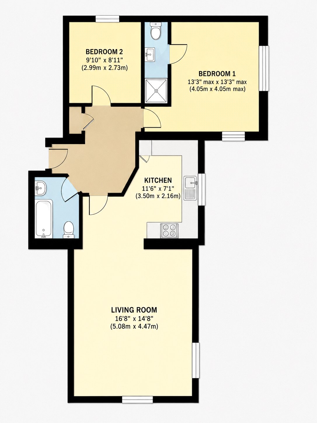 Flat 4, White Rose,, The Esplanade, Devon floorplan
