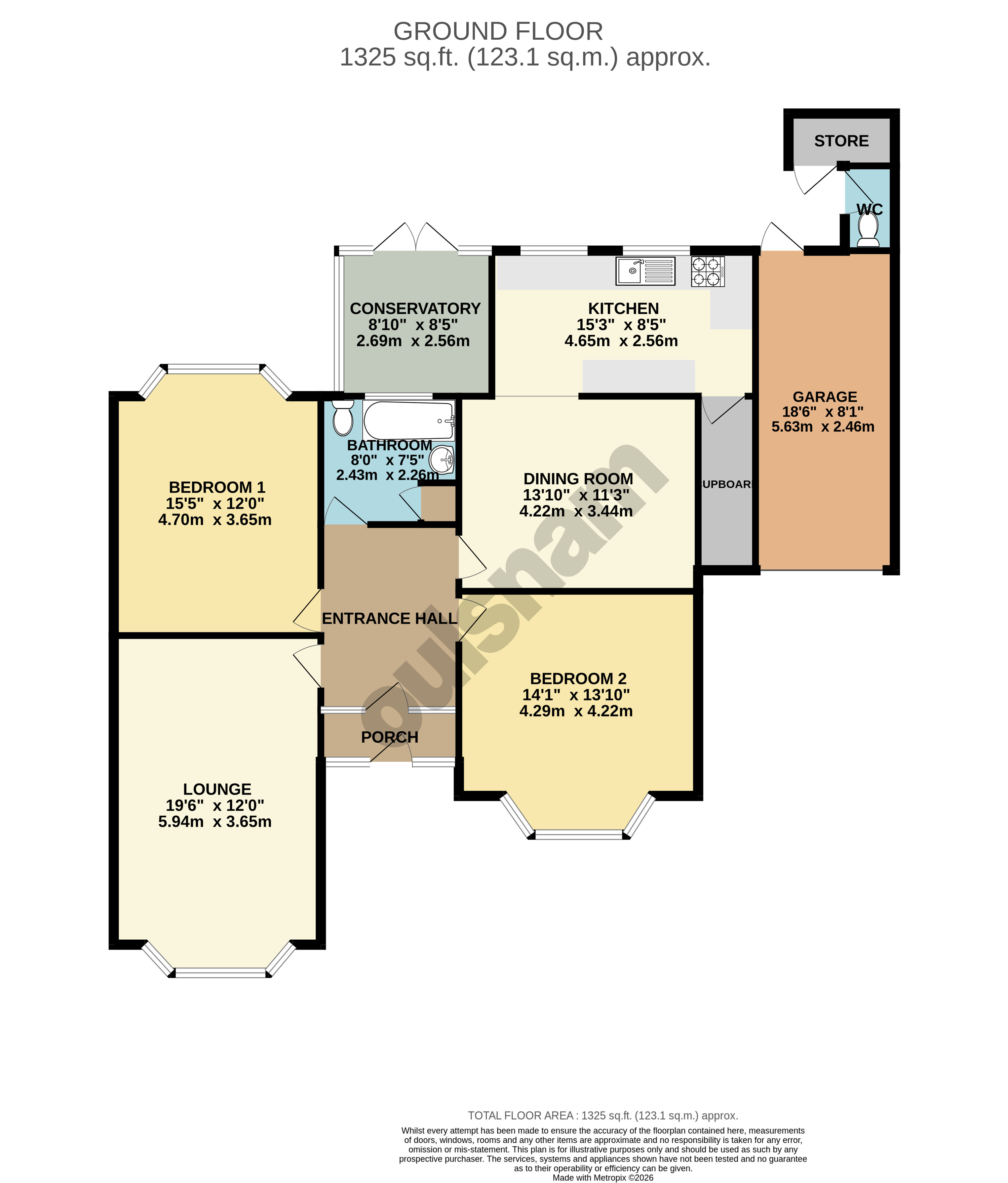 216, Hole Lane, West Midlands floorplan