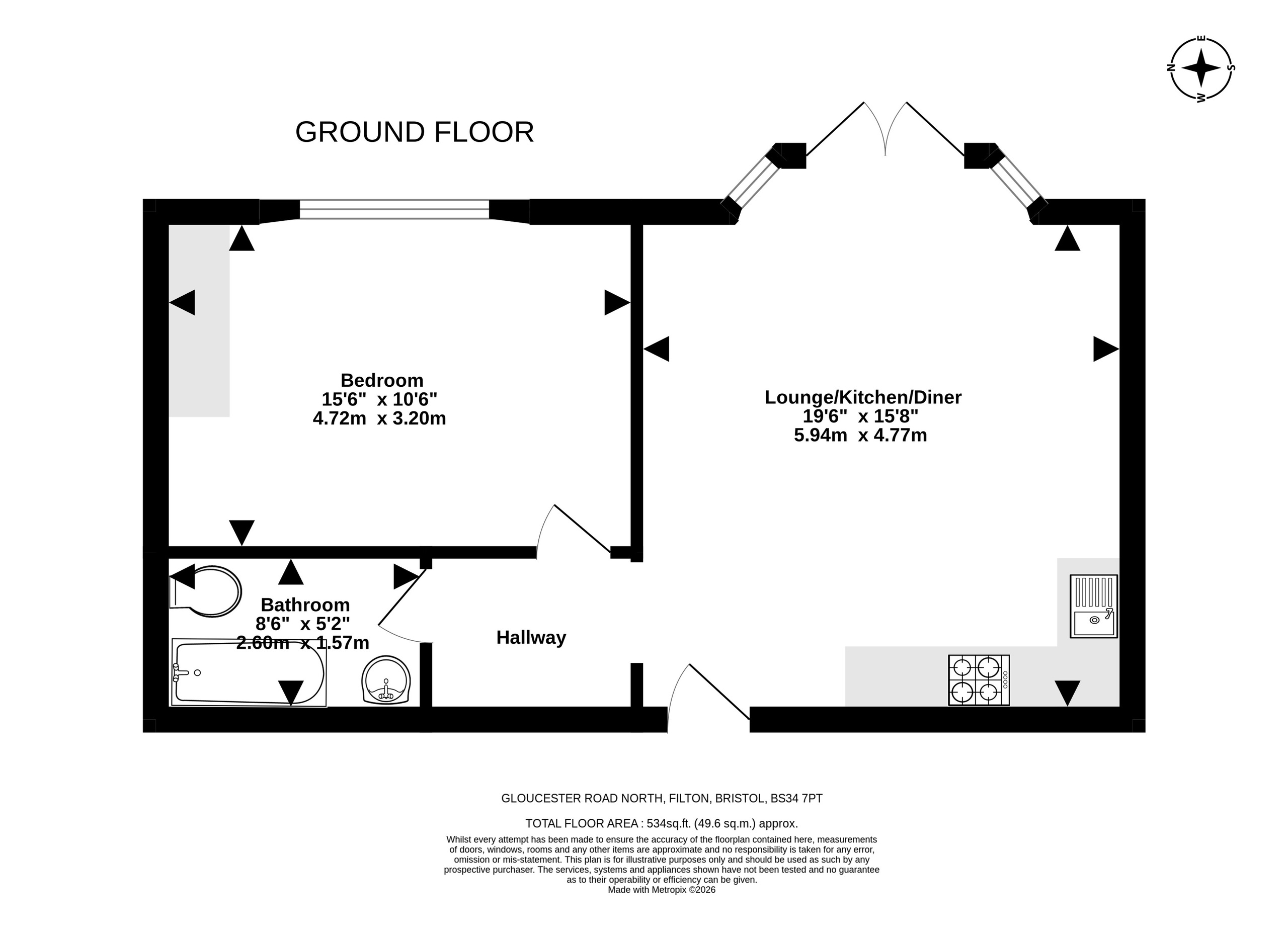 Flat 1, Filton floorplan