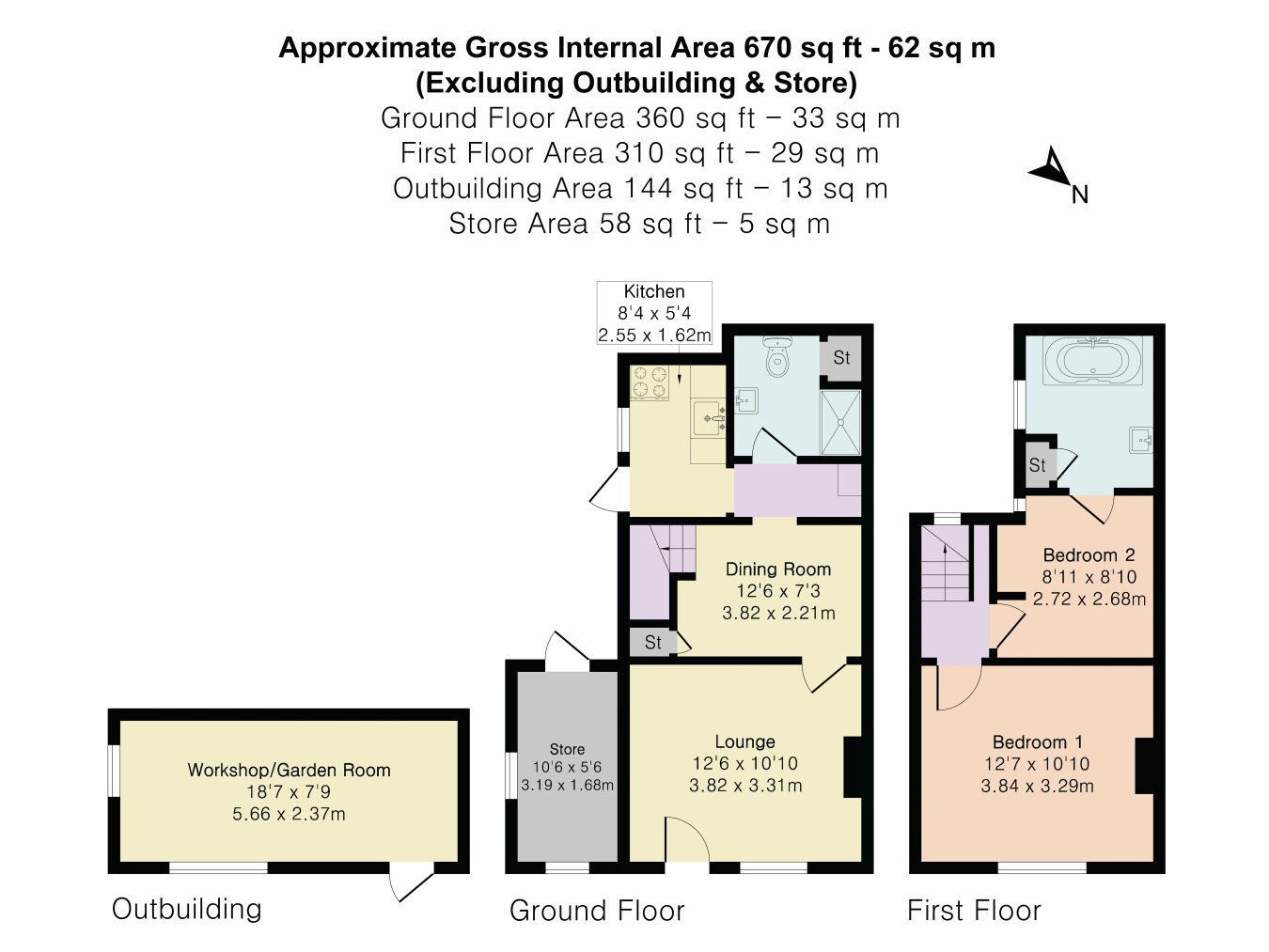 2 Fir Tree Cottages, Farnham Road, Petersfield floorplan