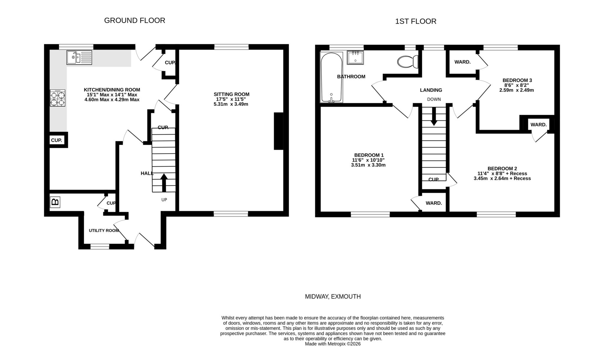 44, Midway, Exmouth floorplan