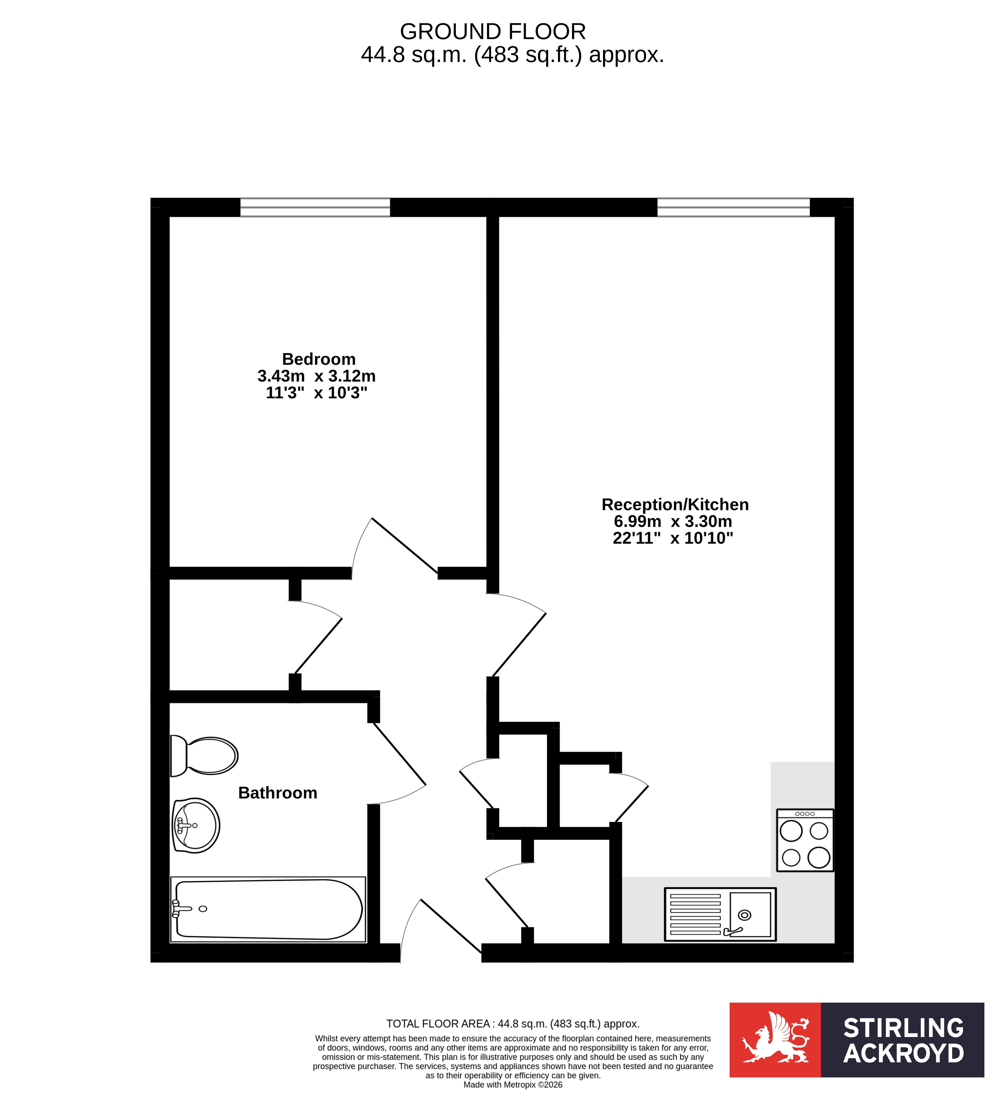 Flat 163, Ebbett Court,, Victoria Road, London floorplan