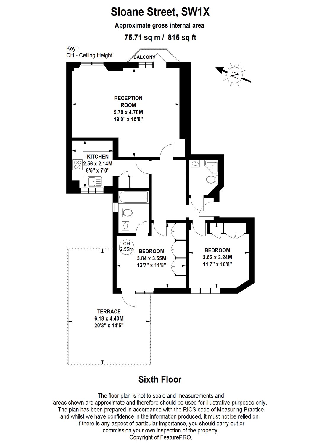 2 Bedrooms Flat to rent in Sloane Street, London SW1X