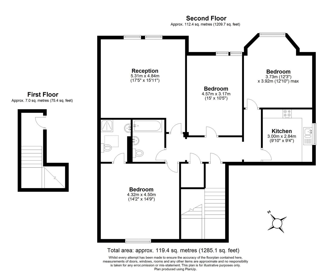Flat 4, Lyston House, Clifton Road, Wimbledon floorplan