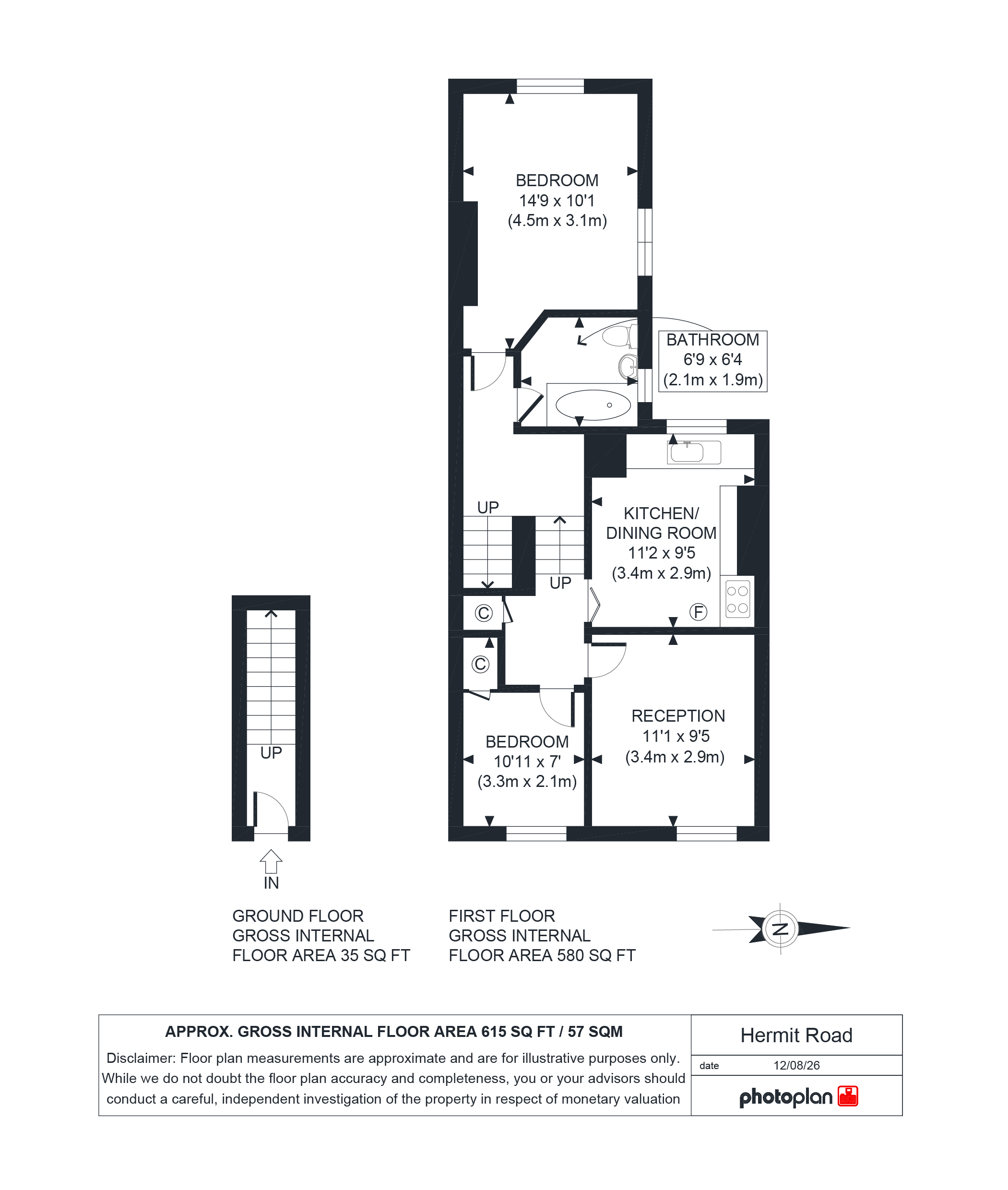 163a, Hermit Road, London floorplan