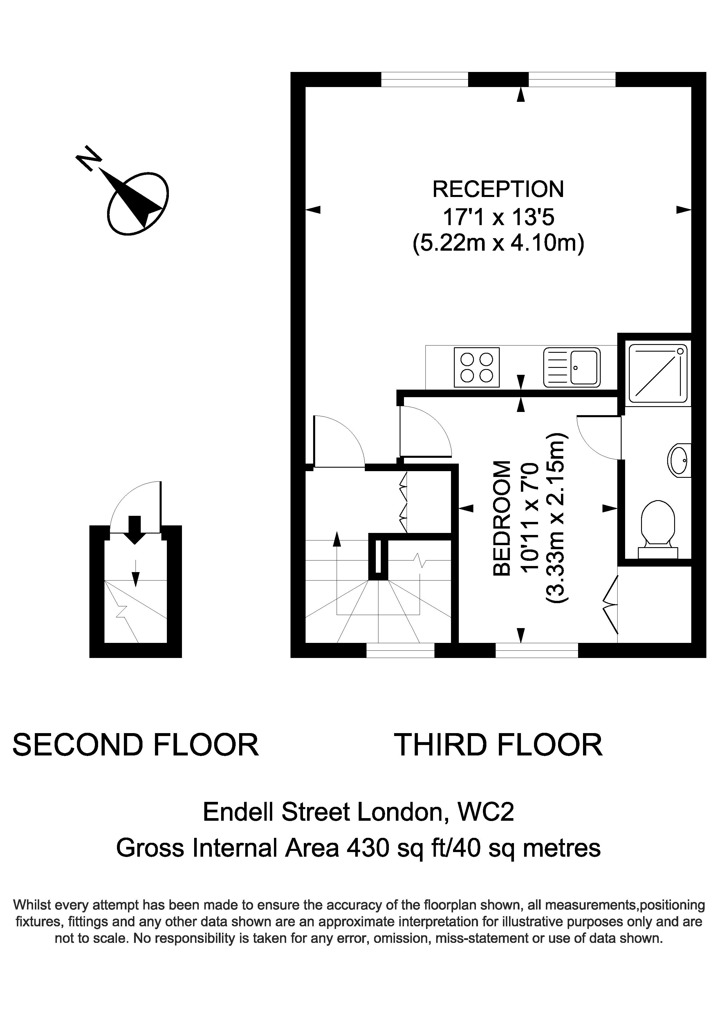 Flat 4, 27, Endell Street, London floorplan