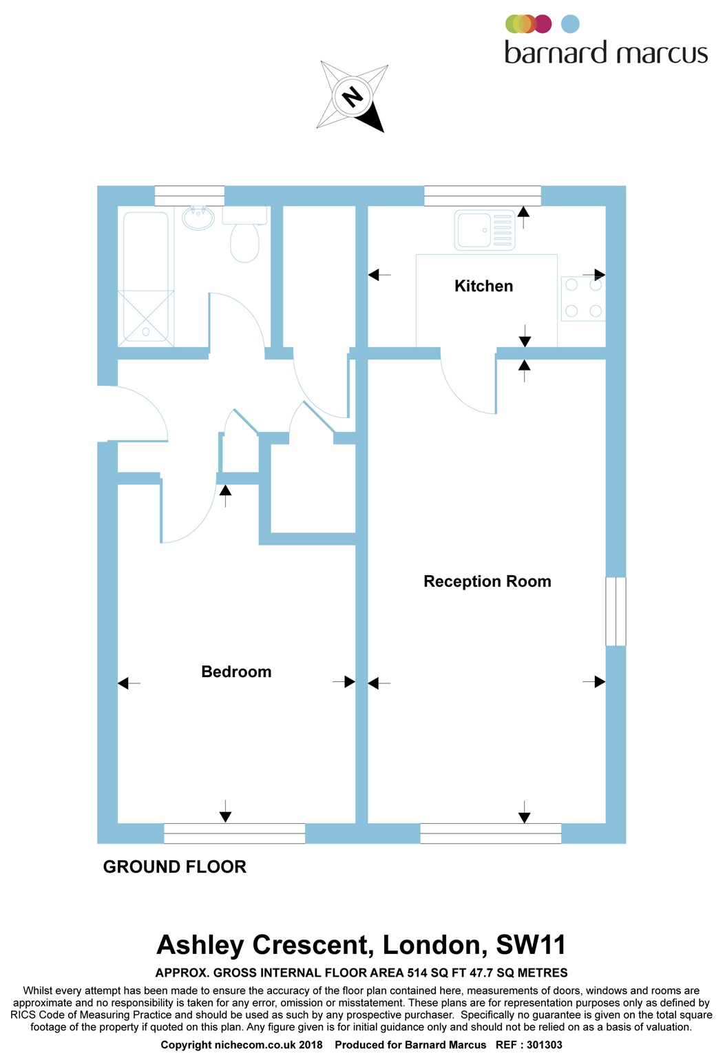 1 Bedrooms Flat for sale in Ashley Crescent, London SW11