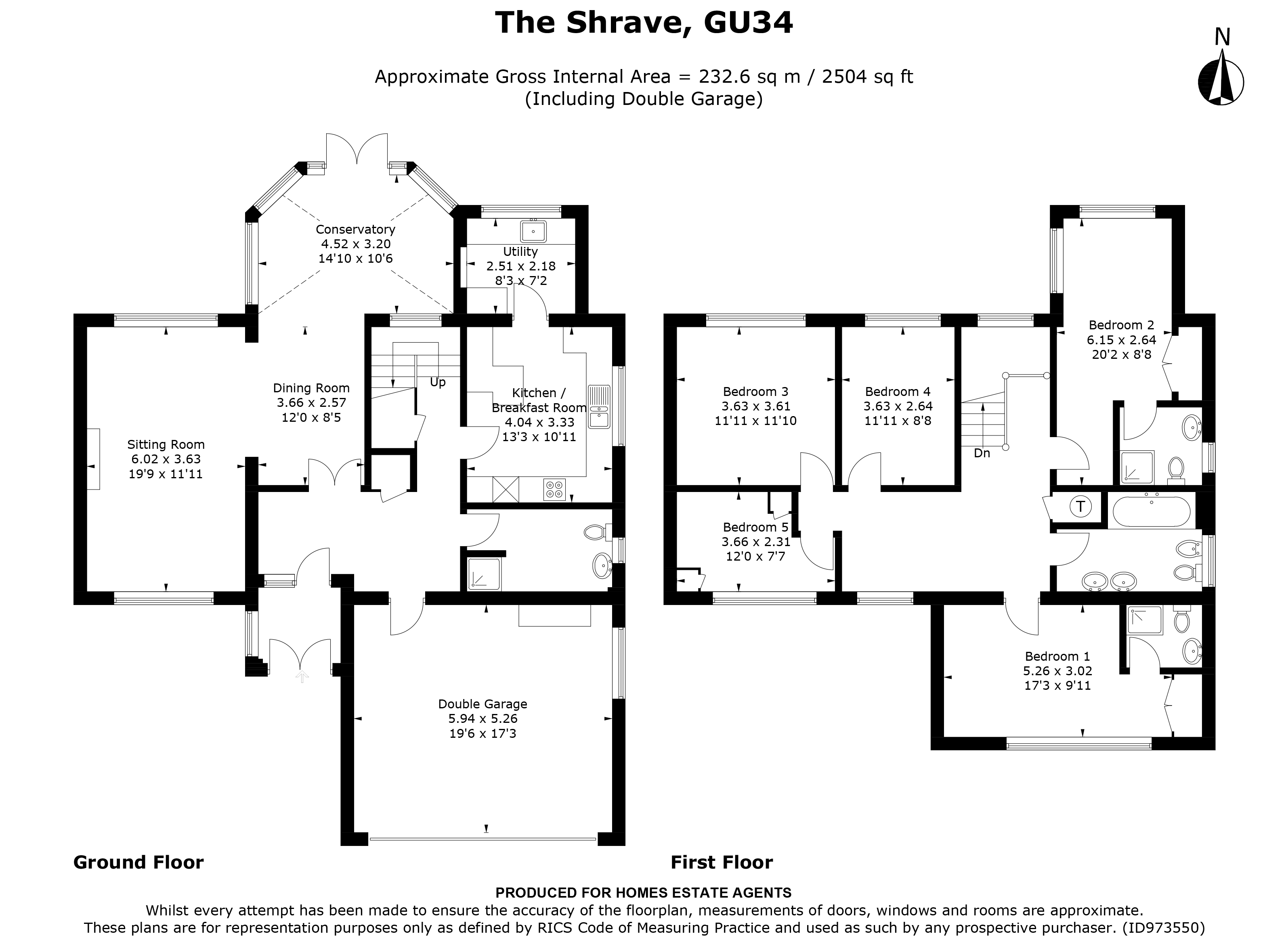 The Shrave, Four Marks, Alton, Hampshire GU34, 5 bedroom detached house