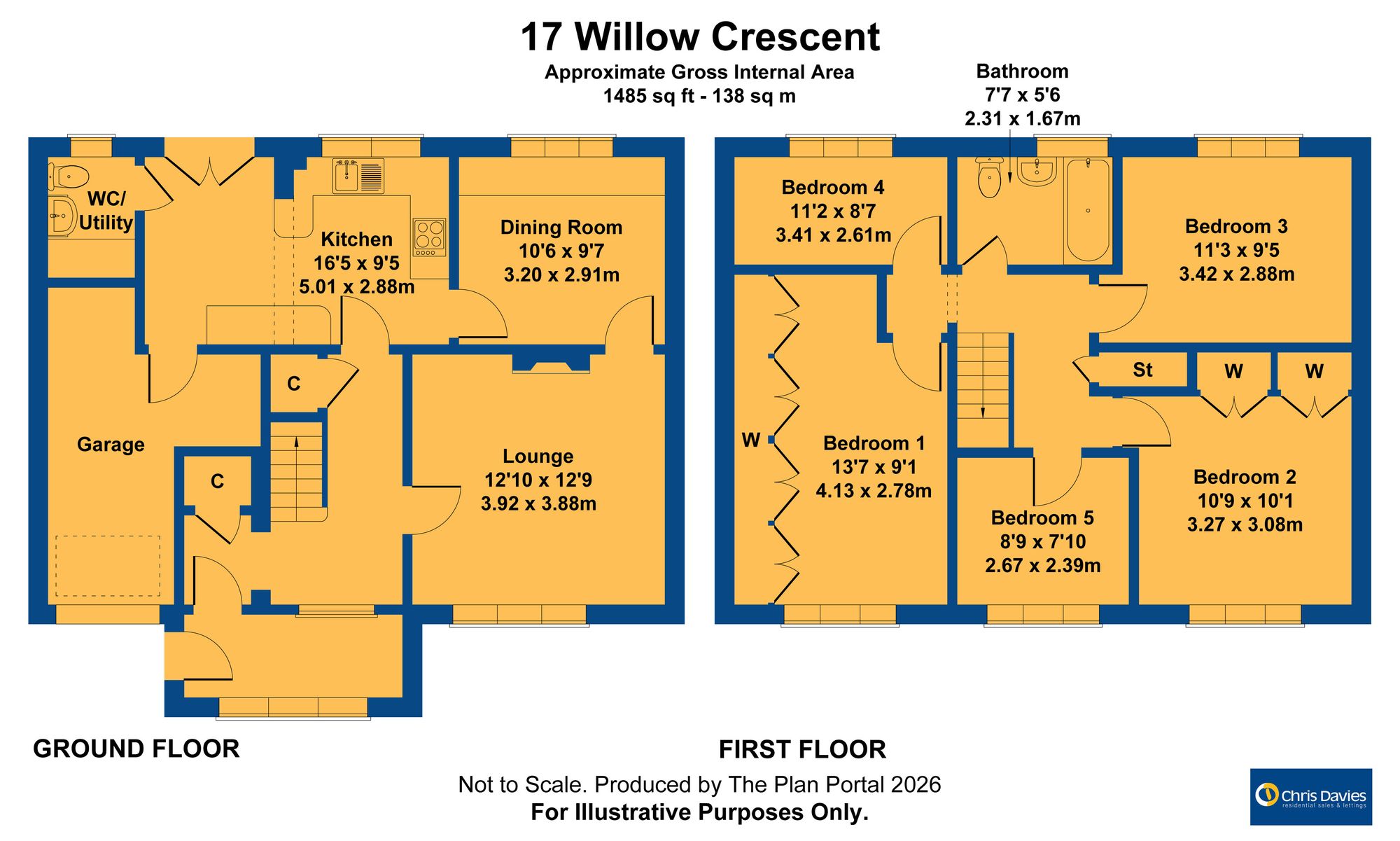 17 Willow Crescent, Barry floorplan