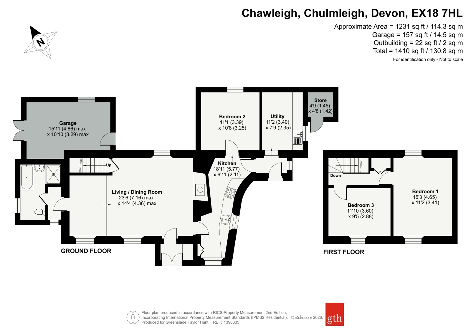 Bank Cottage,, Chawleigh, Devon floorplan