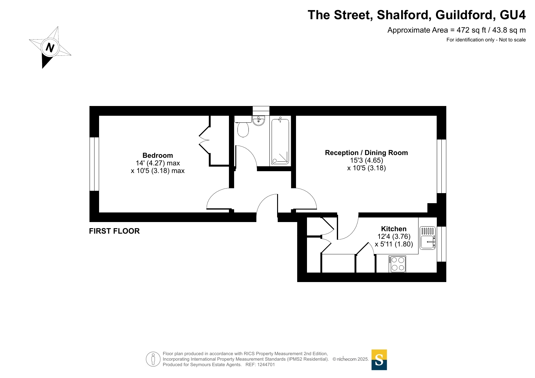 3 Ranmore Court, 58, The Street, Guildford floorplan