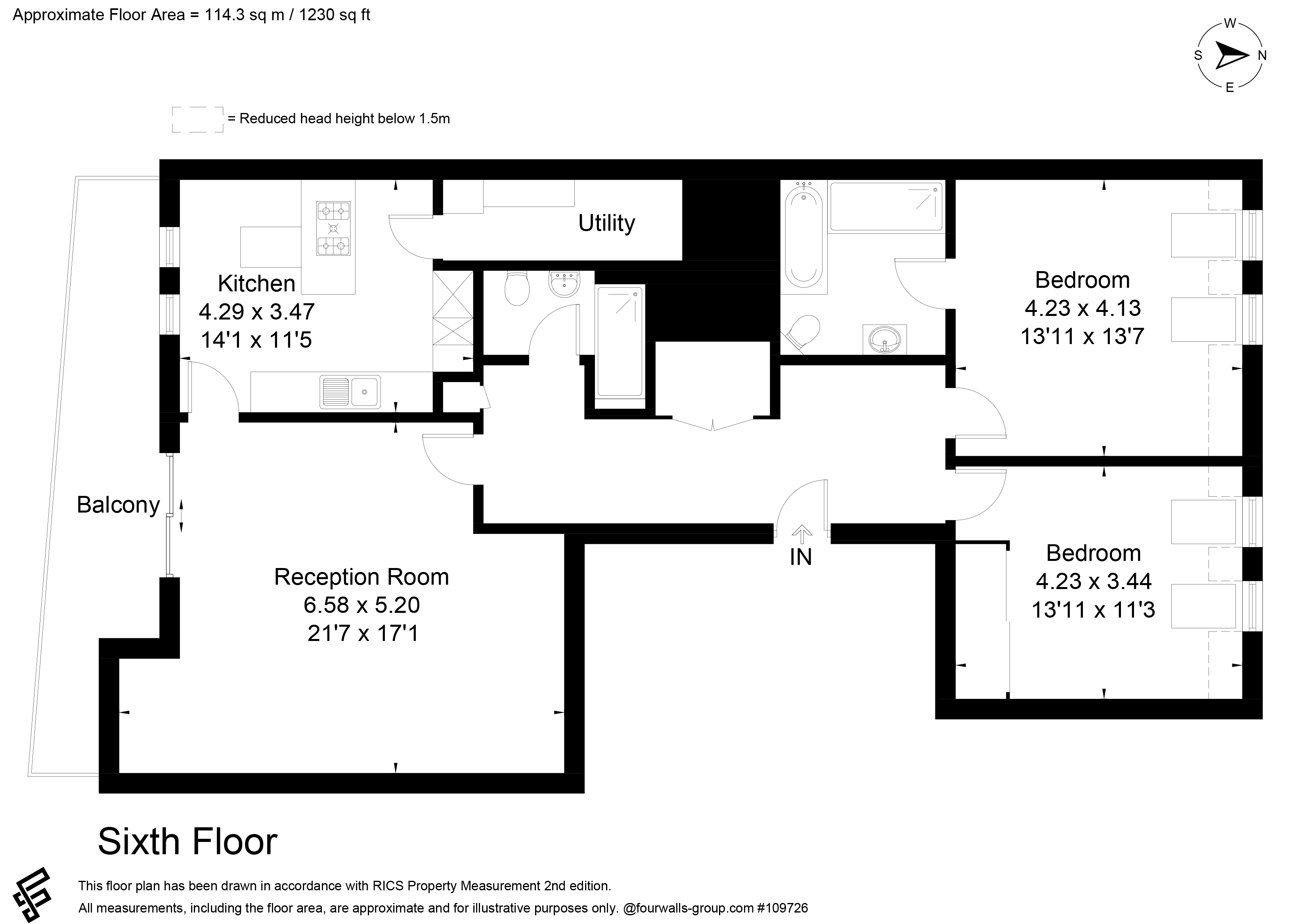 Flat 315,, Cardamom Building, London floorplan