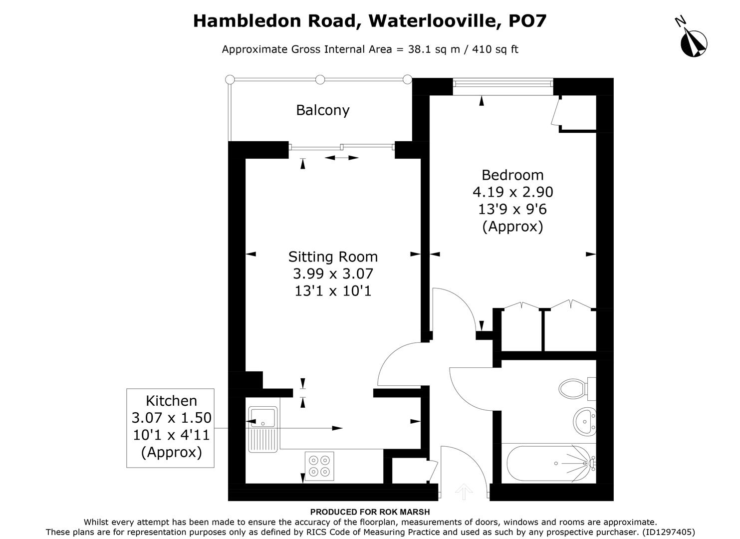 8, Cherry Tree Apartments, 82 Hambledon Road, Waterlooville floorplan