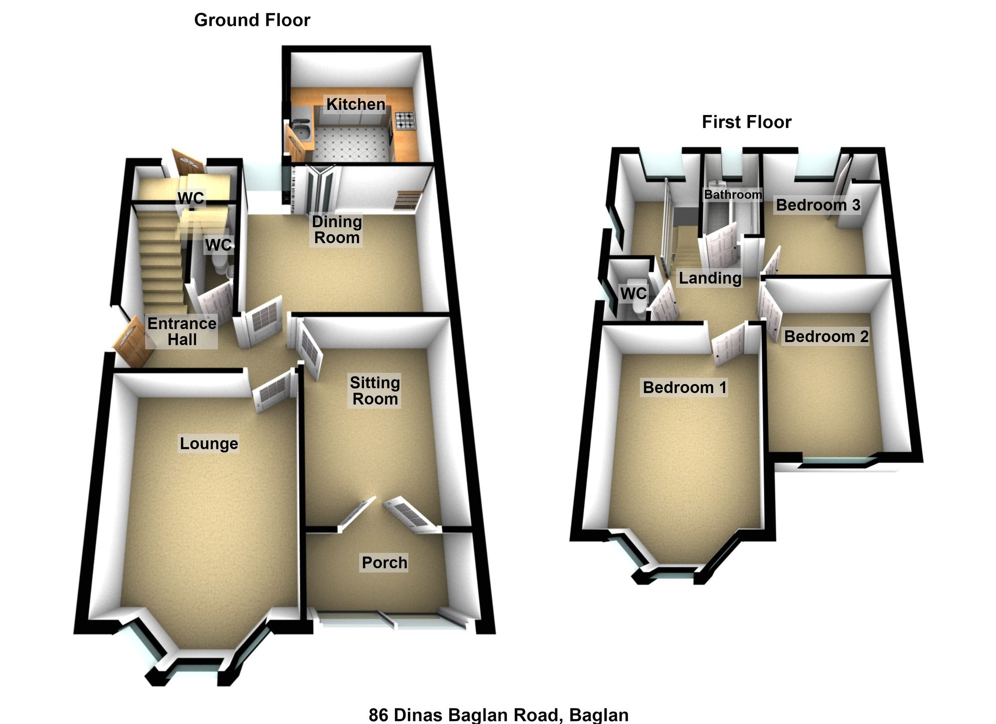 86 Dinas Baglan Road, Port Talbot floorplan