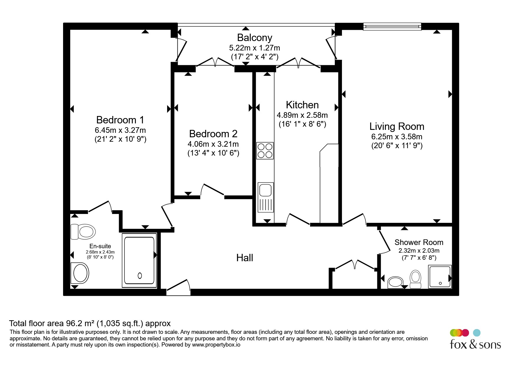 Flat 8, Mill Field Lodge, 20, Downview Road, Worthing floorplan