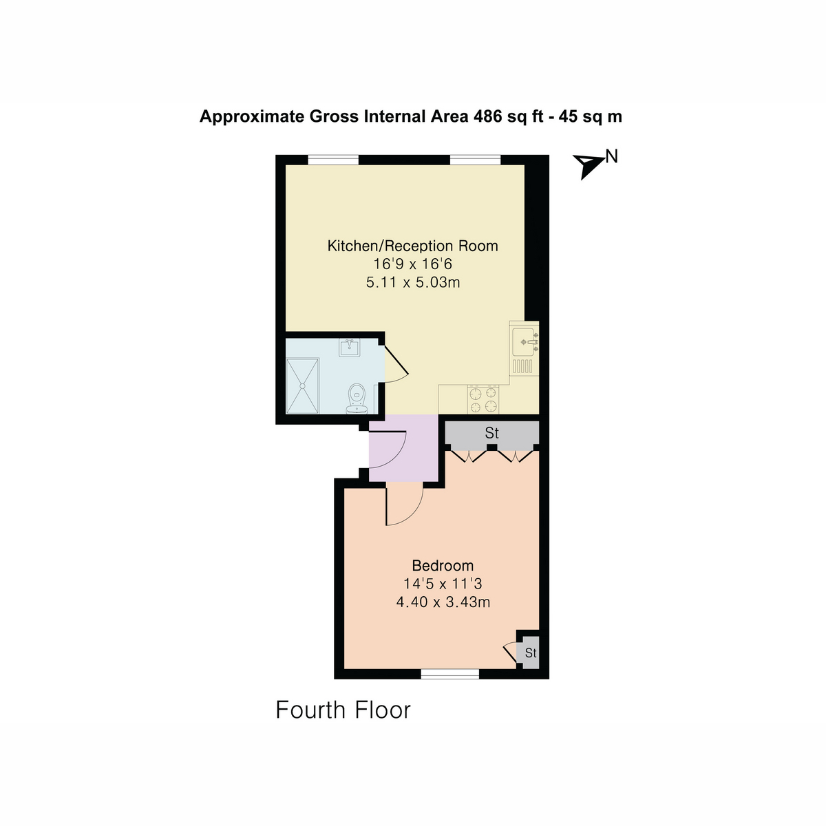 Flat 3, 128, Talbot Road, London floorplan