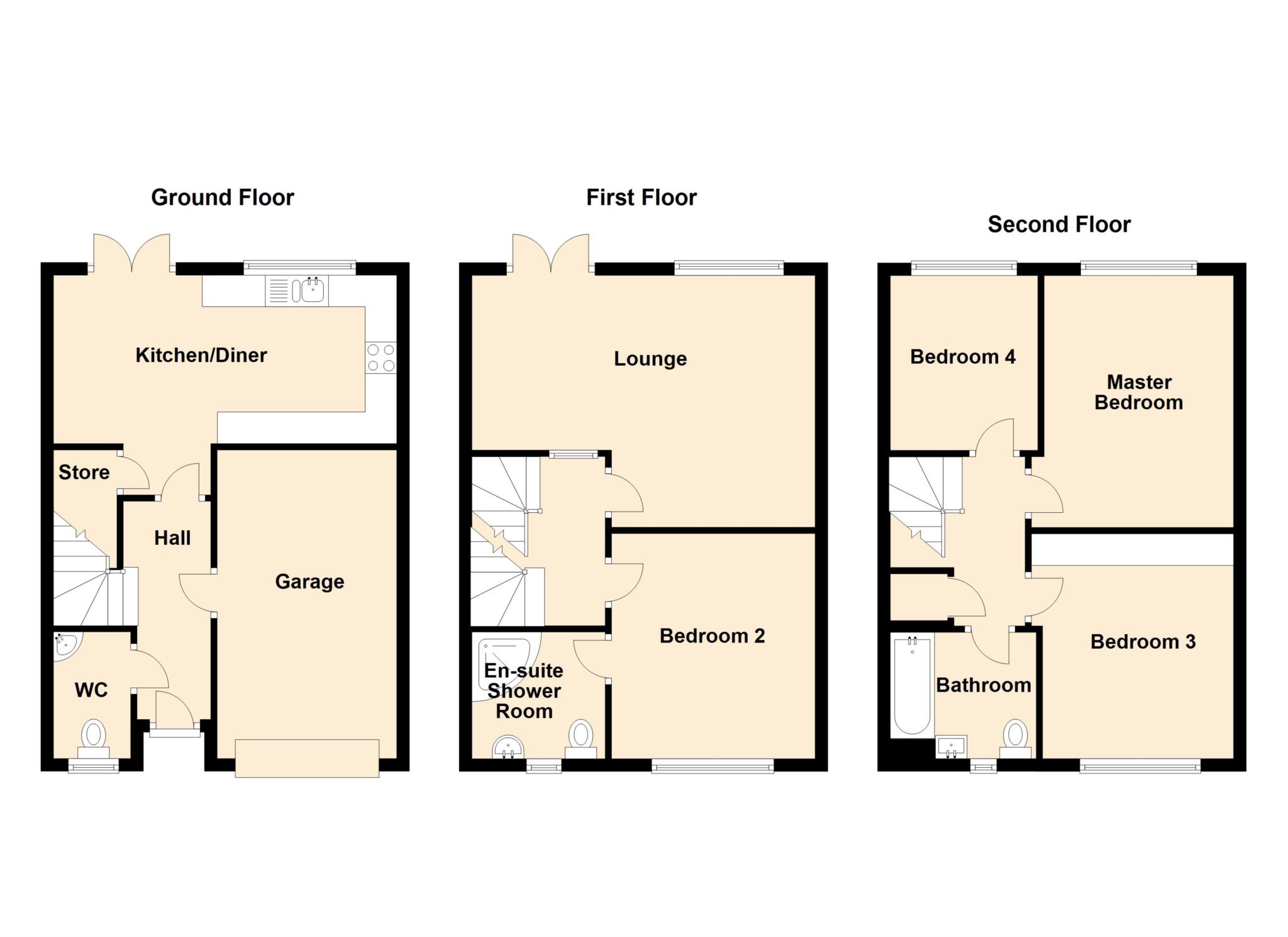 4 Bedrooms Town house for sale in Knoll Close, Greenfield, Oldham OL3