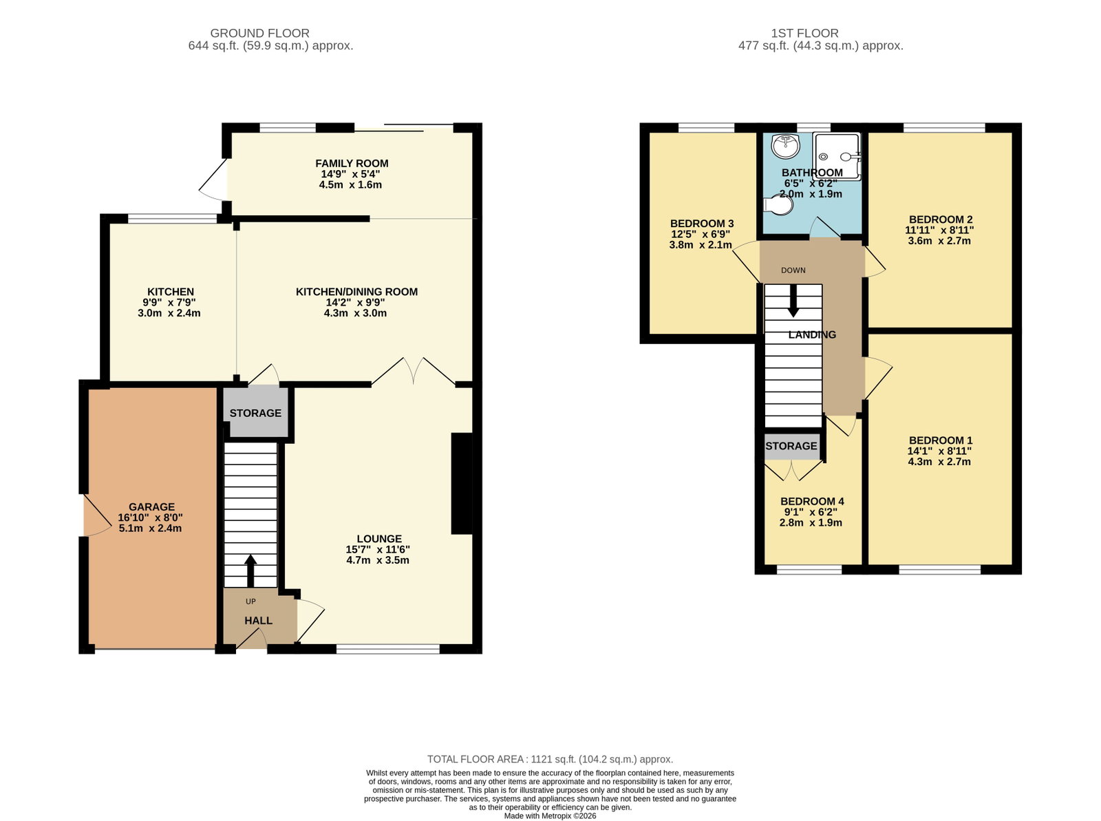 1, Highland Close, Pontefract floorplan