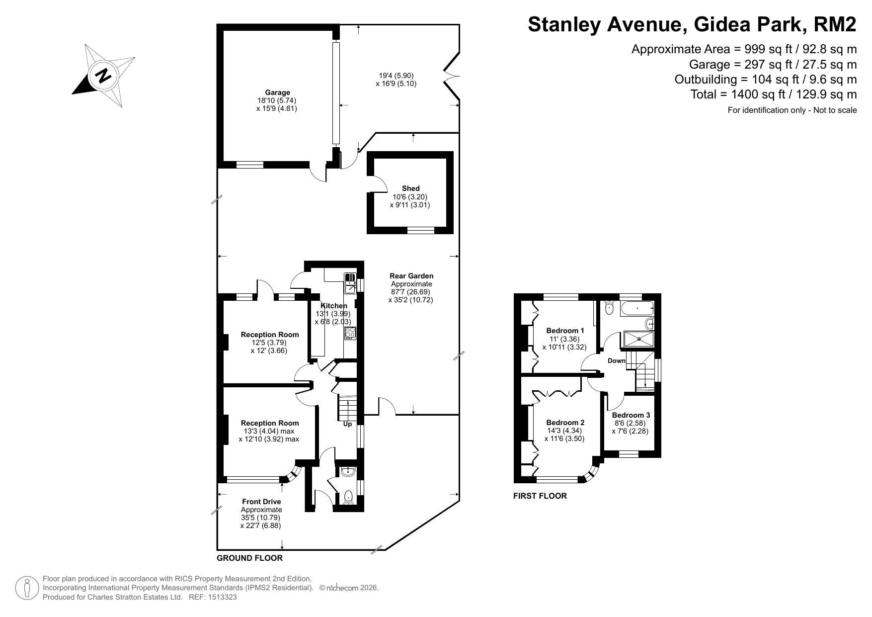 101 Stanley Avenue, Romford floorplan