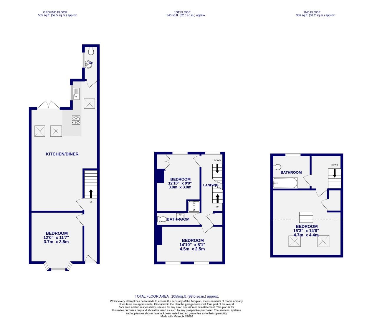 36, Haxby Road, York floorplan