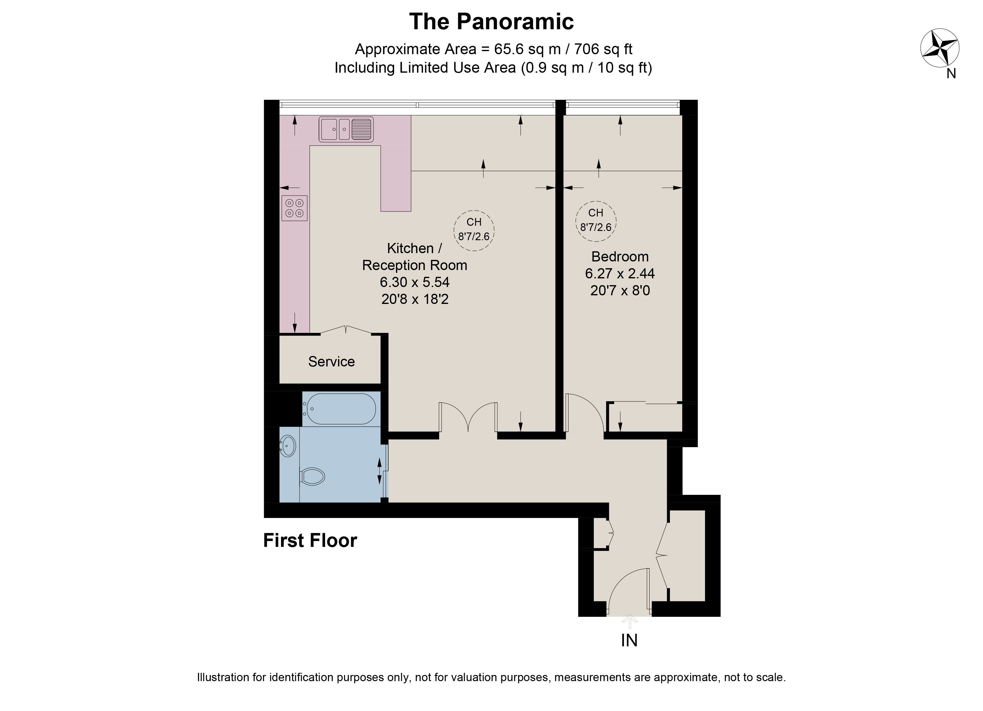 Apartment 4, 152, Grosvenor Road, The Panoramic, London floorplan