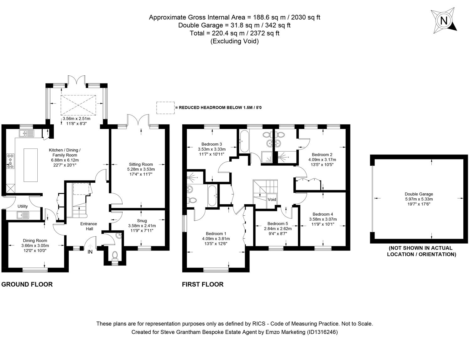 44, Whiteland Way, Clanfield floorplan