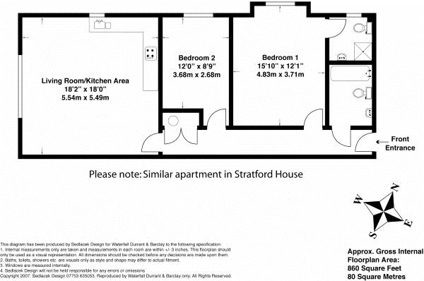 Flat 7 Stratford House, 50, Station Approach, Surrey floorplan