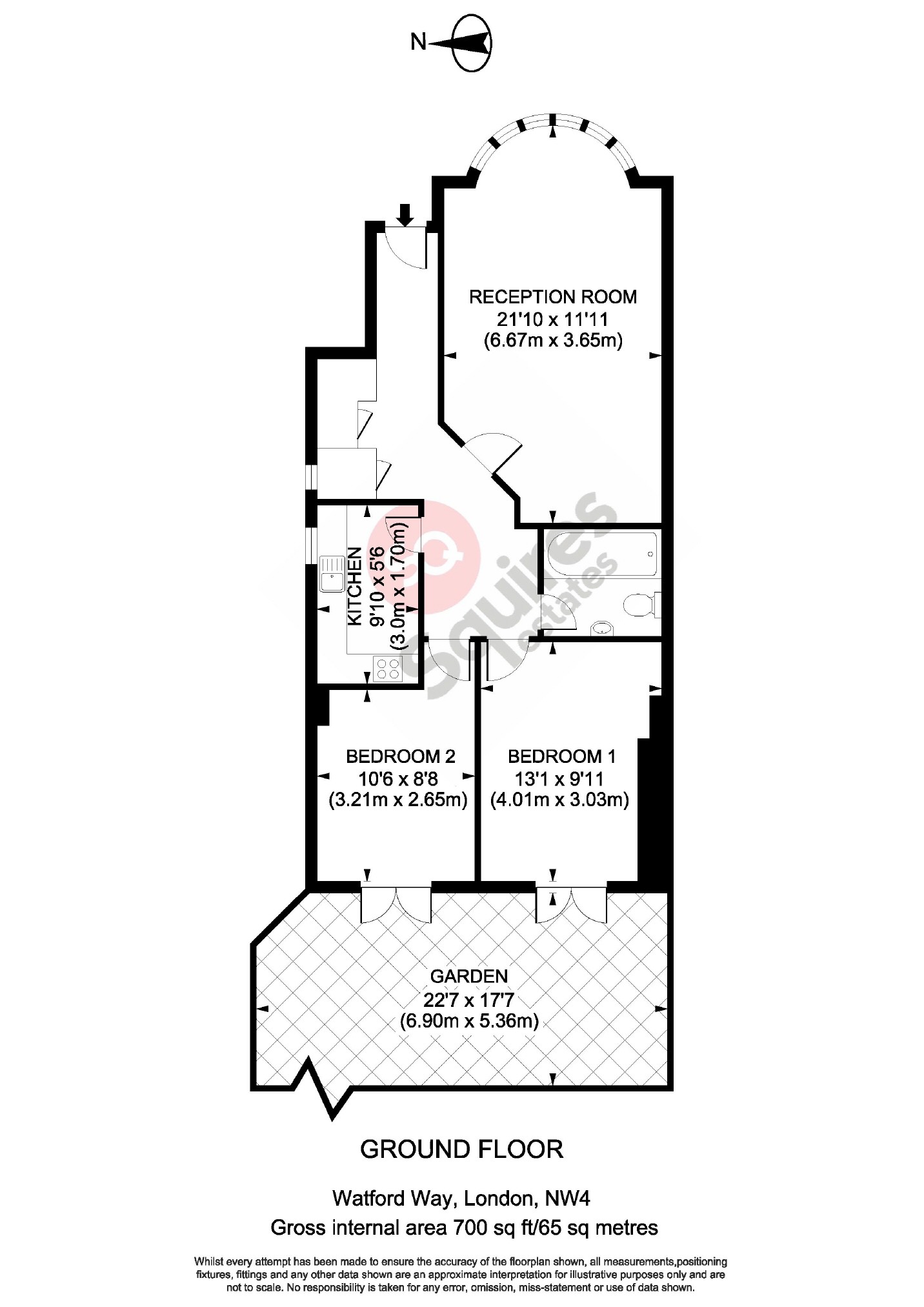 2 Bedrooms Flat to rent in Watford Way, Hendon, London NW4