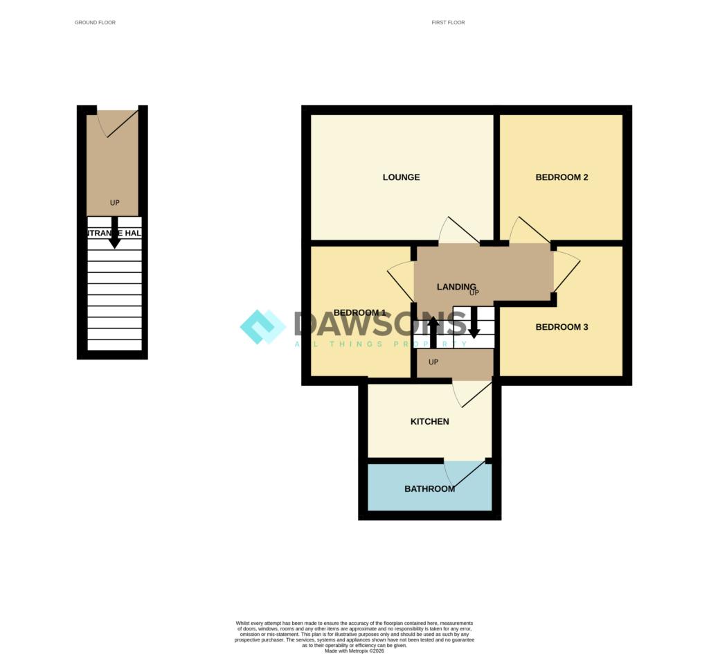 77B St Helens Avenue, First floor flat floorplan