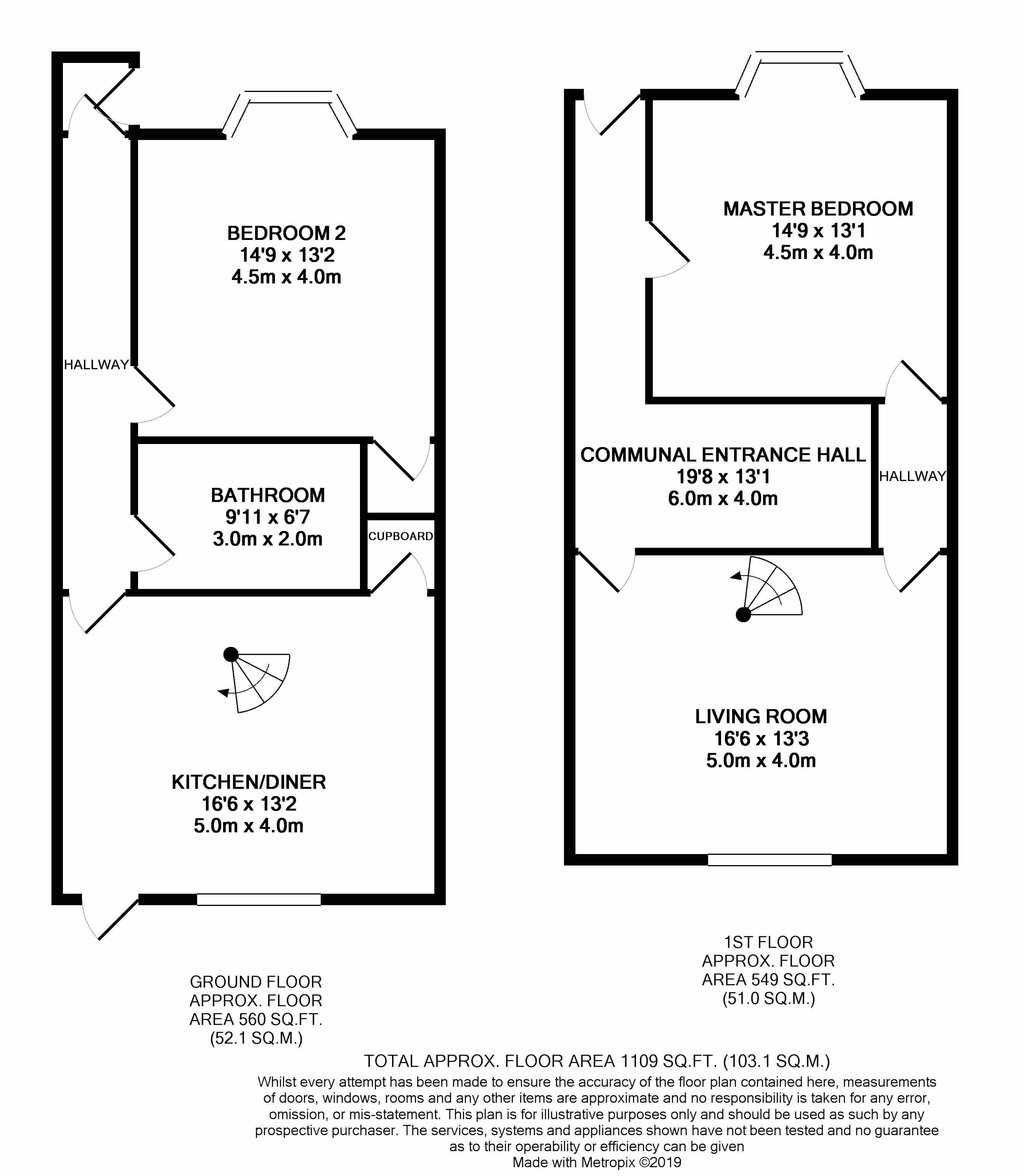 98A, City Road, Bristol floorplan