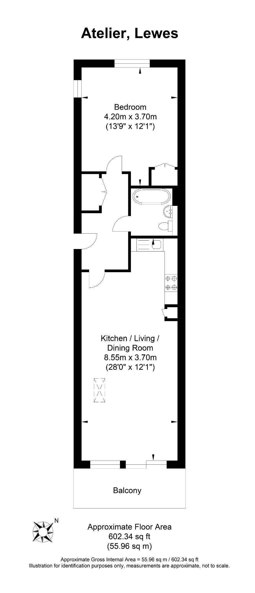 Flat 4, Atelier Court, Lewes floorplan