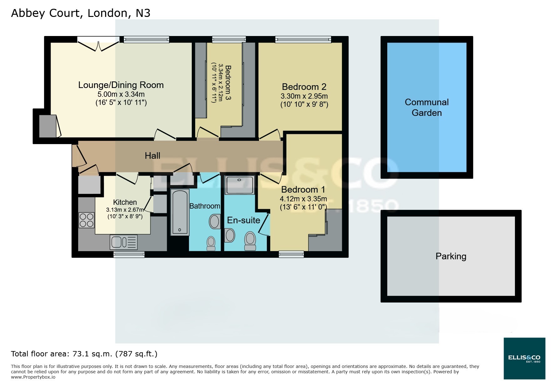 Flat 2 Abbey Court,, Clandon Gardens, Finchley floorplan