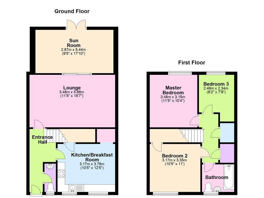 3 Bedrooms End terrace house for sale in Countess Close, Eaton Socon, St. Neots PE19