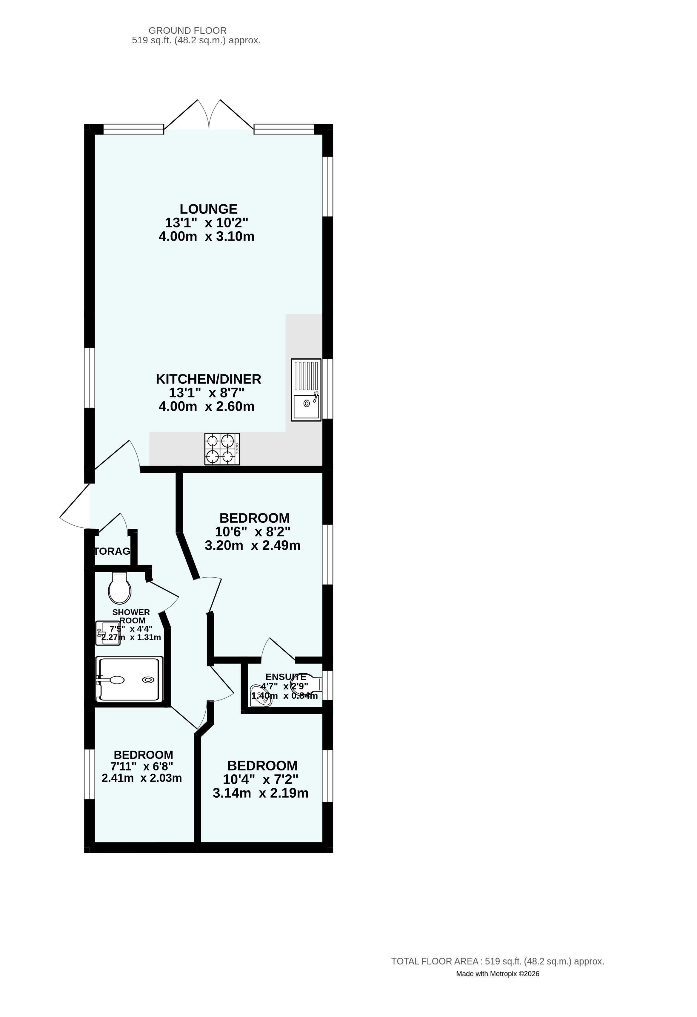 19 Gwel Teg,, Praa Sands Holiday Village, Penzance floorplan