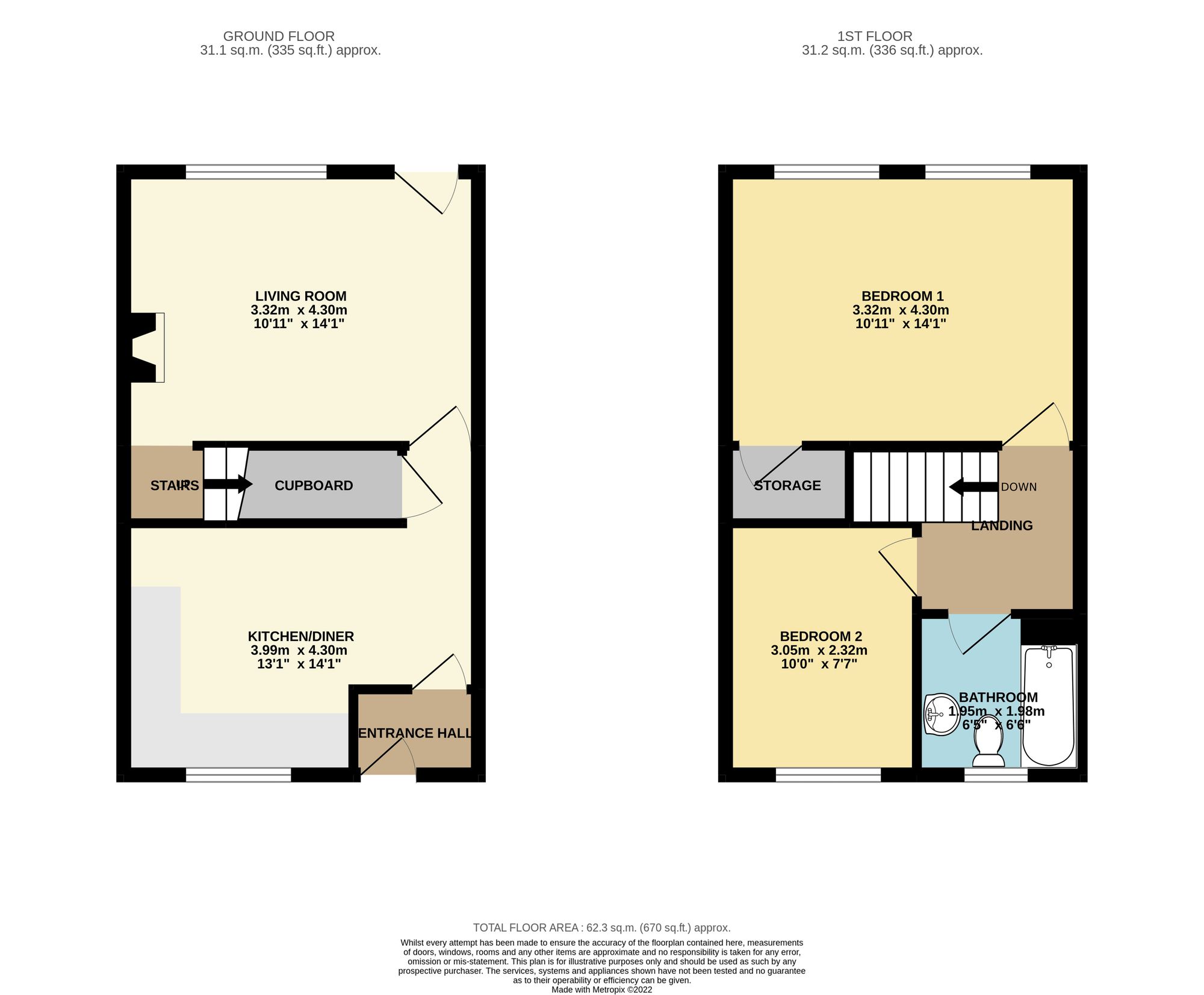 31 Broadoaks Close, Chesterfield floorplan
