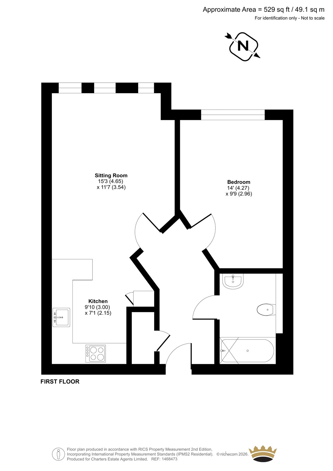 Flat 24, Rotary Lodge, 32, St. Botolphs Road, West Sussex floorplan