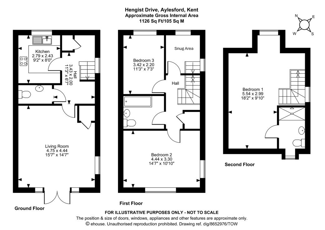 30, Hengist Drive, Aylesford floorplan