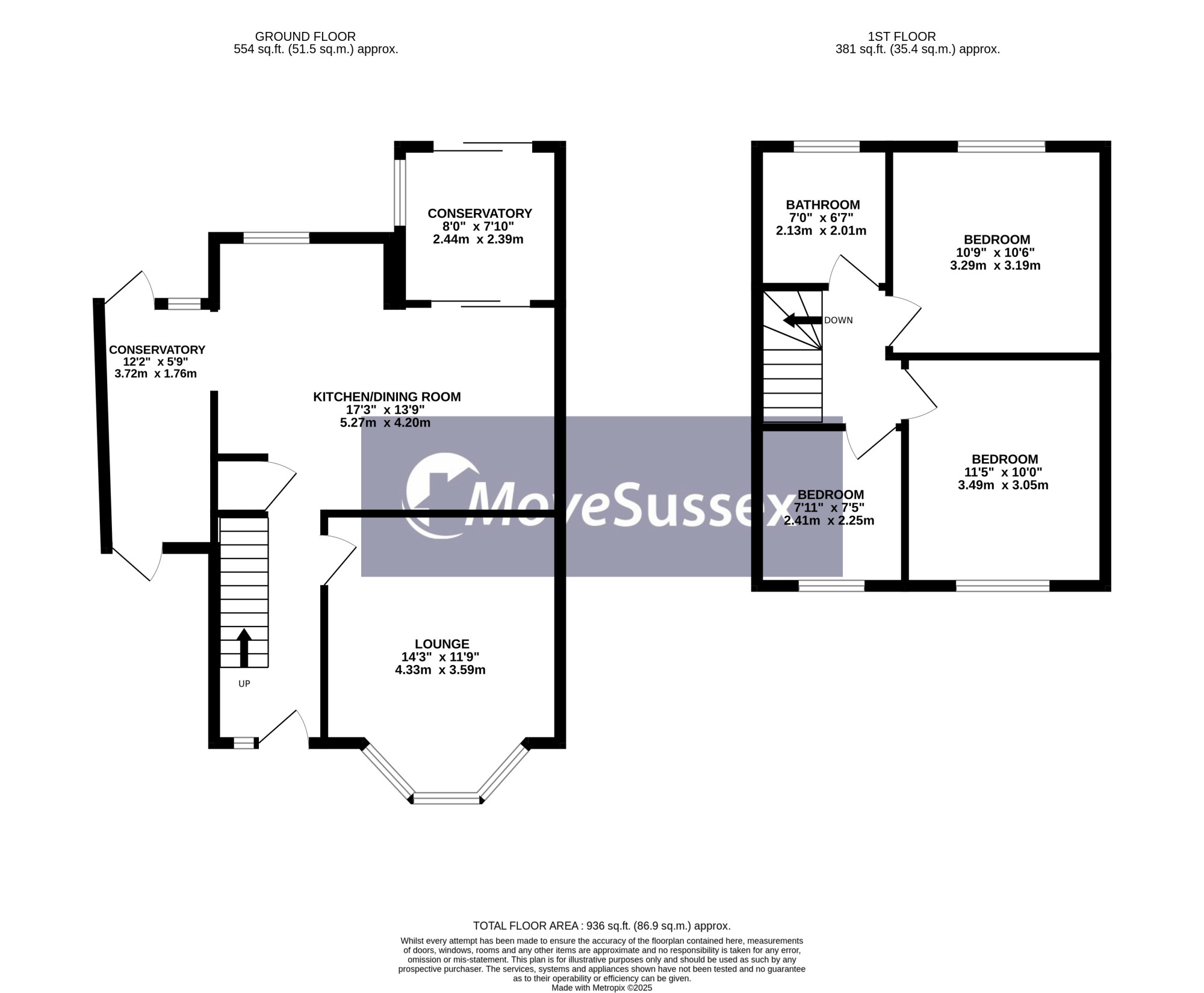 81, Queens Crescent, Eastbourne floorplan