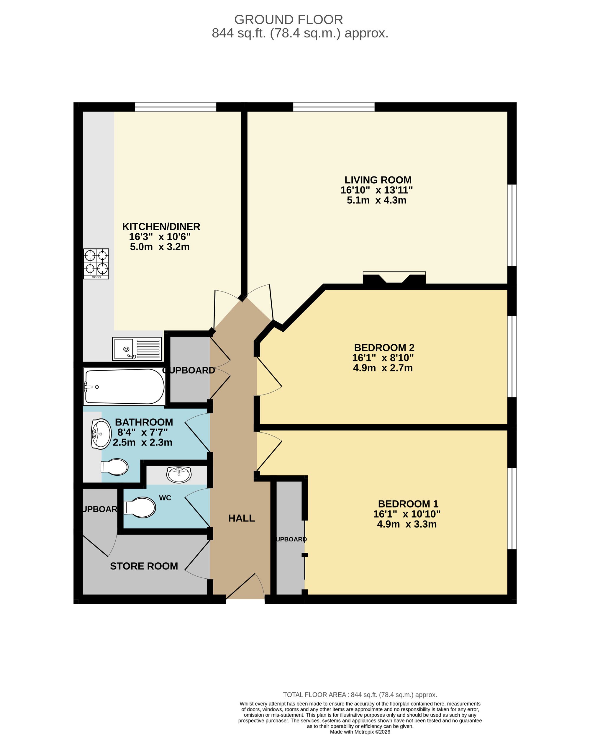 Flat 10, Osborne Court Compass Rise, Taunton floorplan