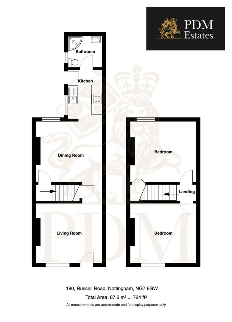 180, Russell Road, Nottingham floorplan