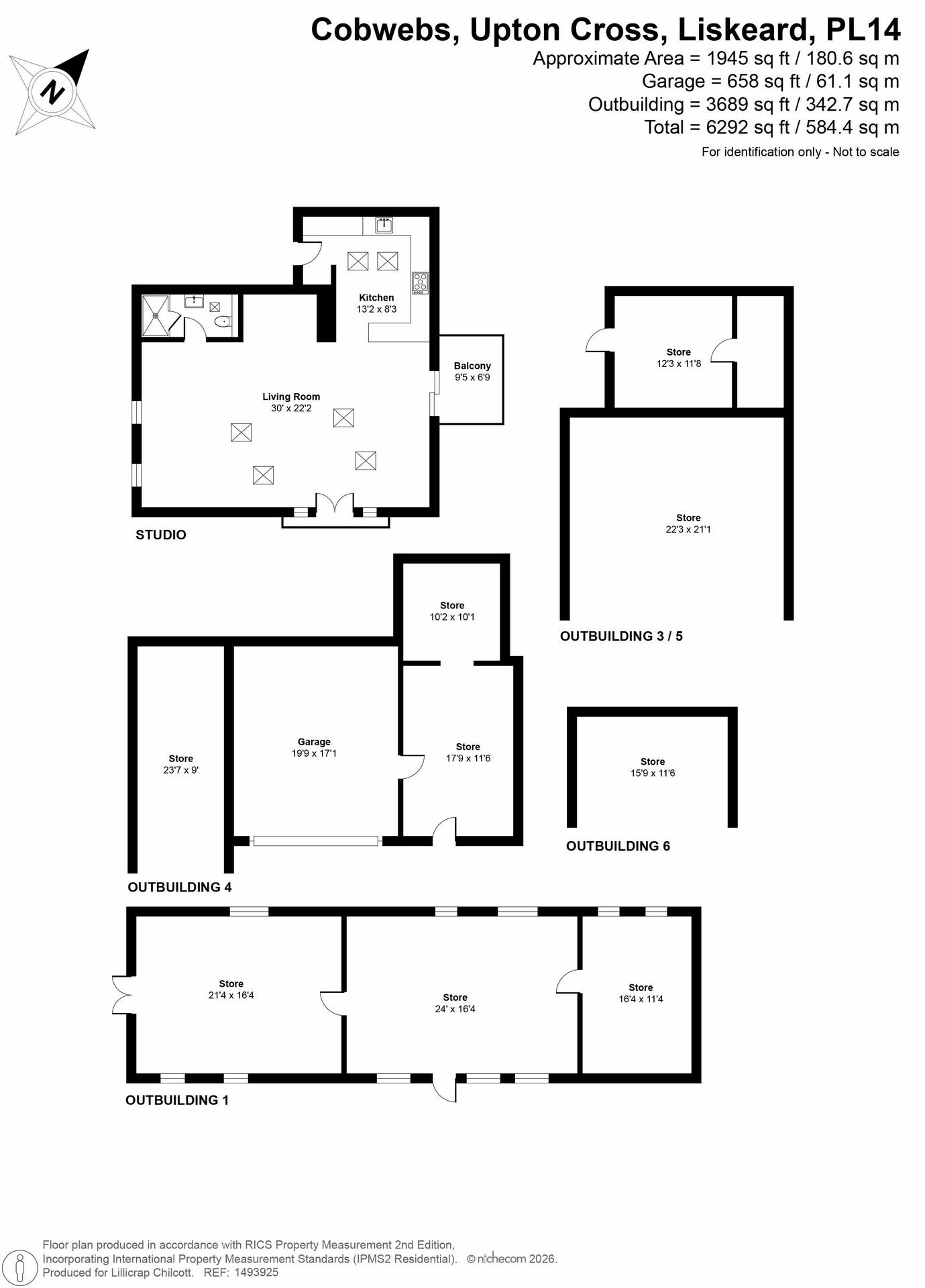Cobwebs, Liskeard floorplan