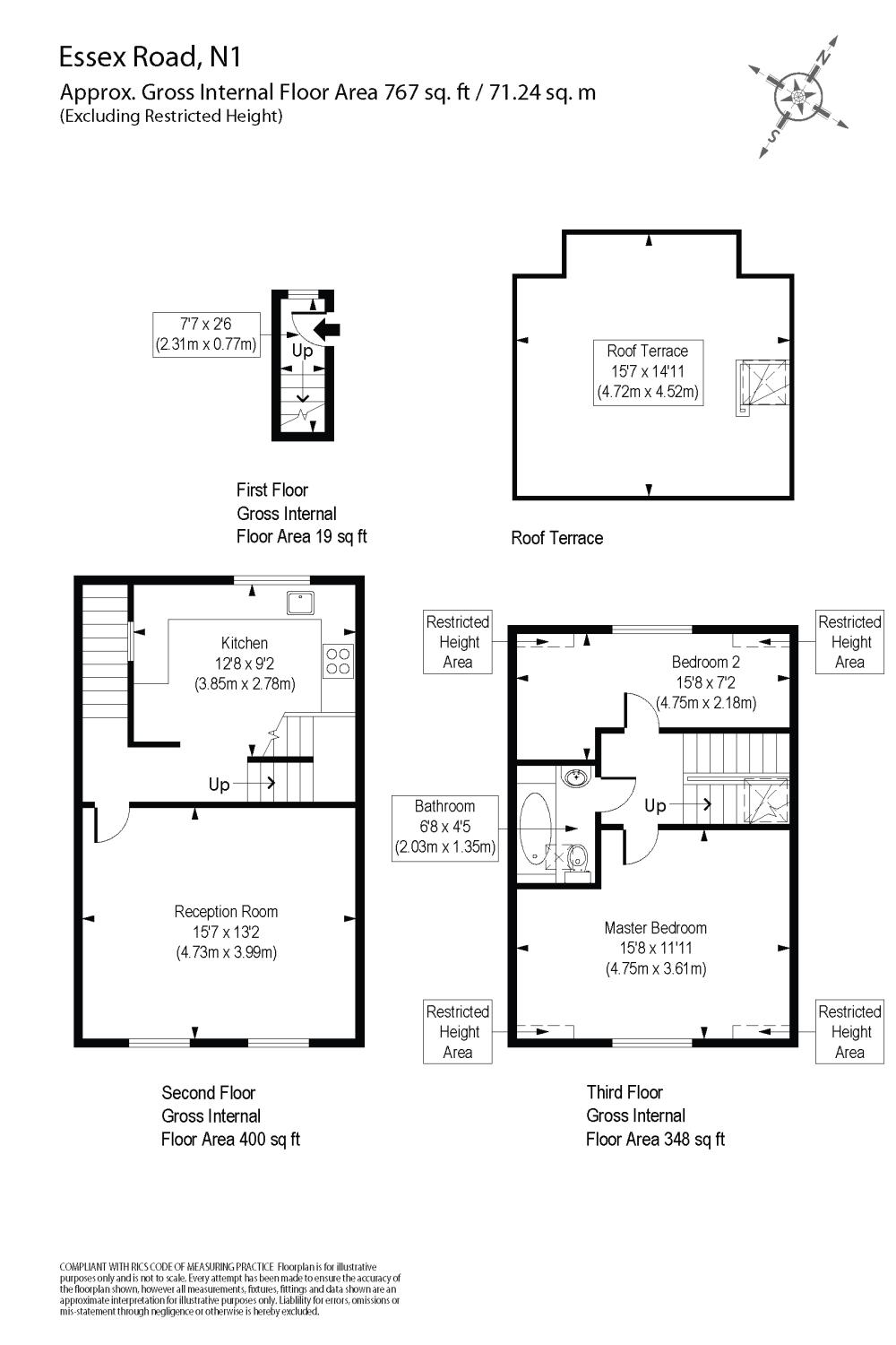 103b, Essex Road, London floorplan