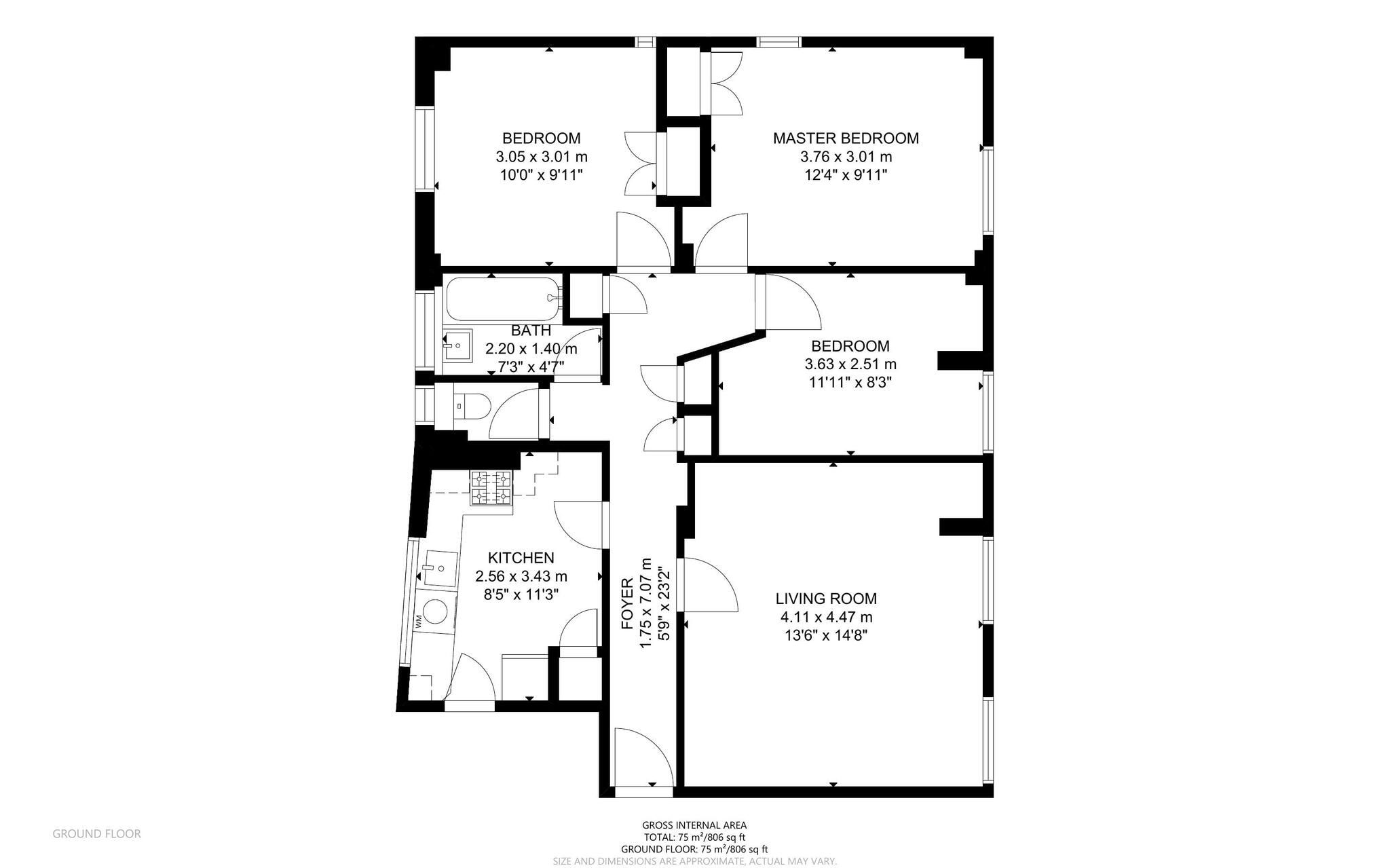 Flat 2, Flaxley House, London floorplan