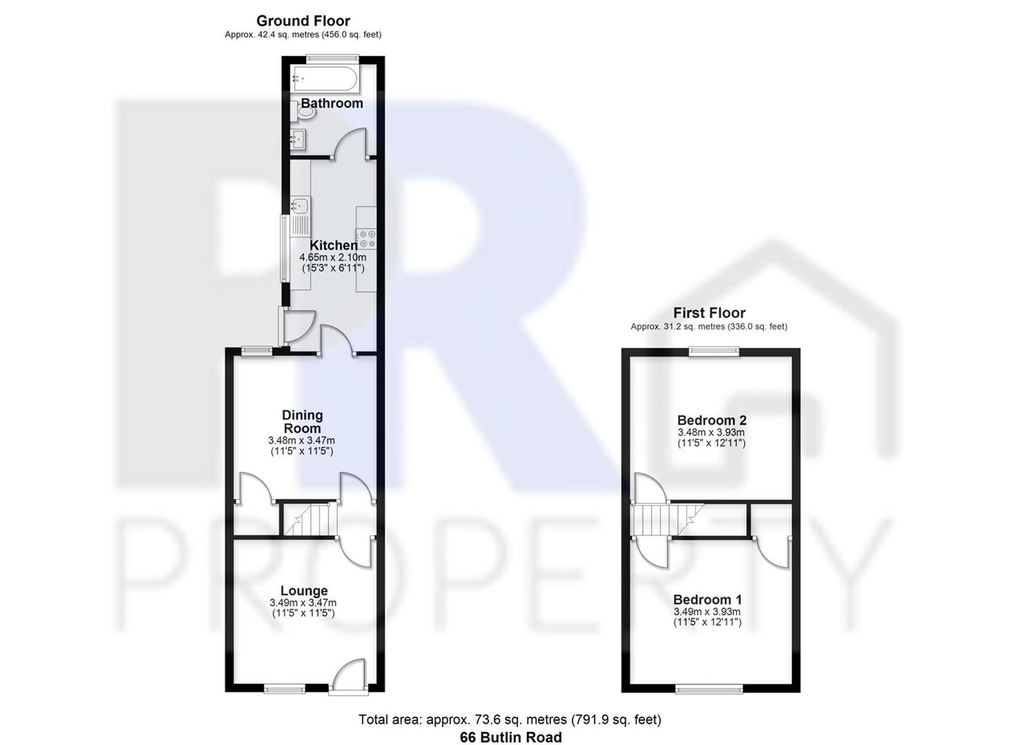 66 Butlin Road, Luton floorplan